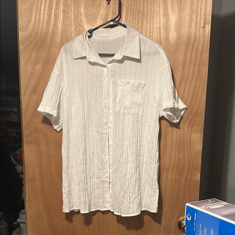 White shirt and short set